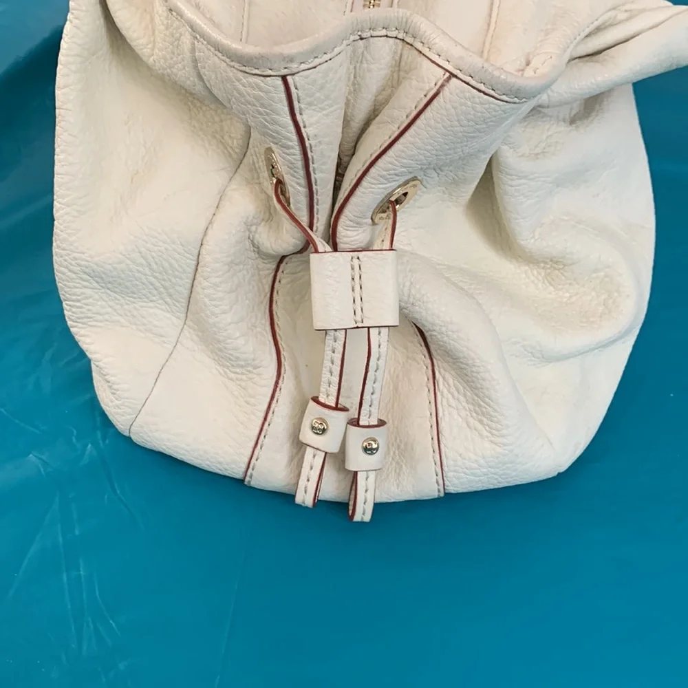 Kate Spade White Tote/Satchel in Pebbled Leather